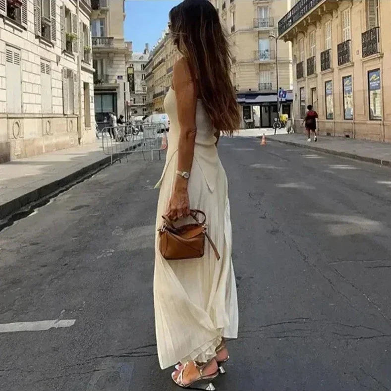 Levoire | Top Sans Bretelles Extensible & Jupe Pleine Taille Haute
