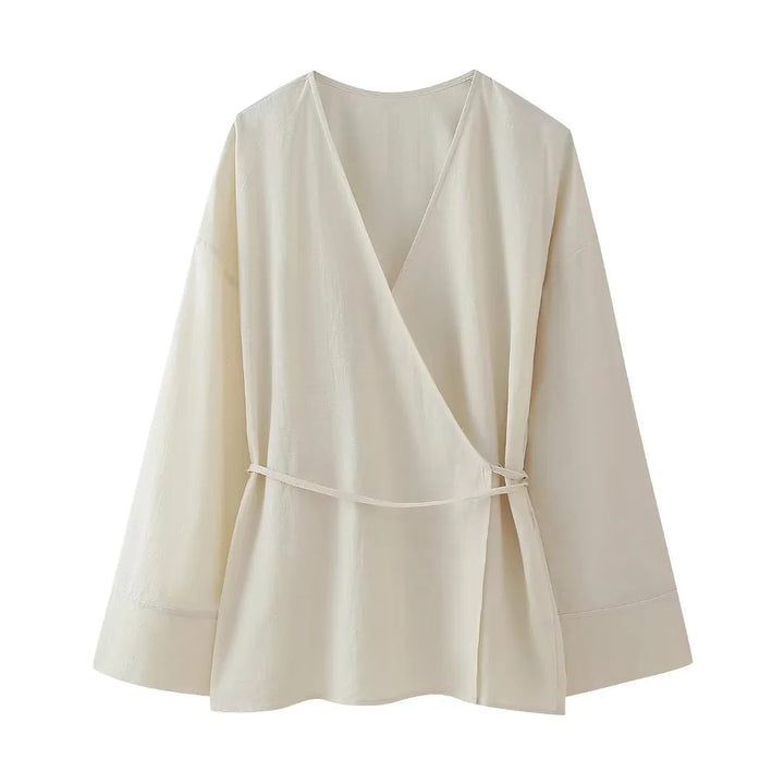 Levoire | Blouse Élégante À Manches Longues Crème