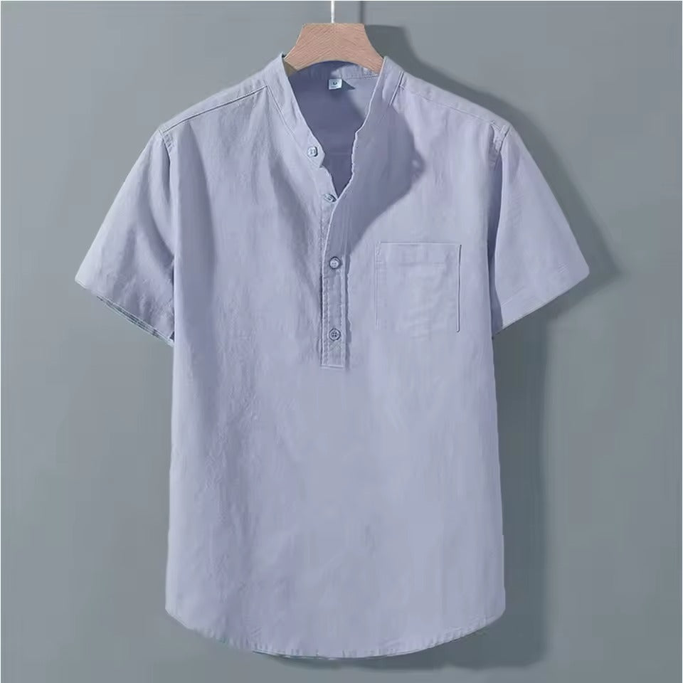 Levoire | Chemise Légère à Boutons pour Hommes Élégante Bleu claire