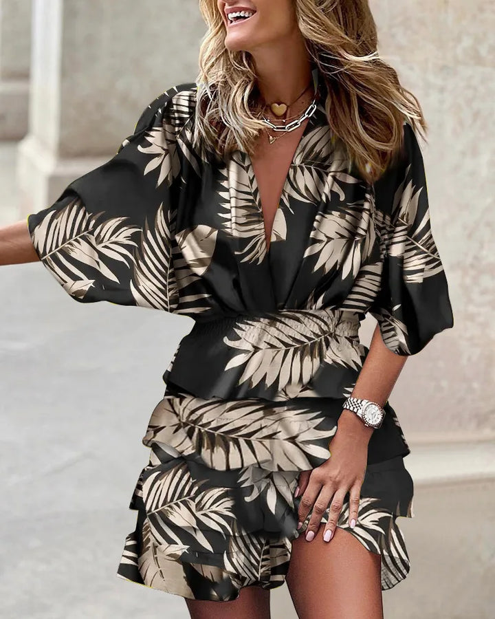 Levoire | Robe Mini Chic Avec Image noir