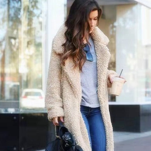 Levoire | Veste En Teddy À Manches Longues En Fourrure Synthétique Beige