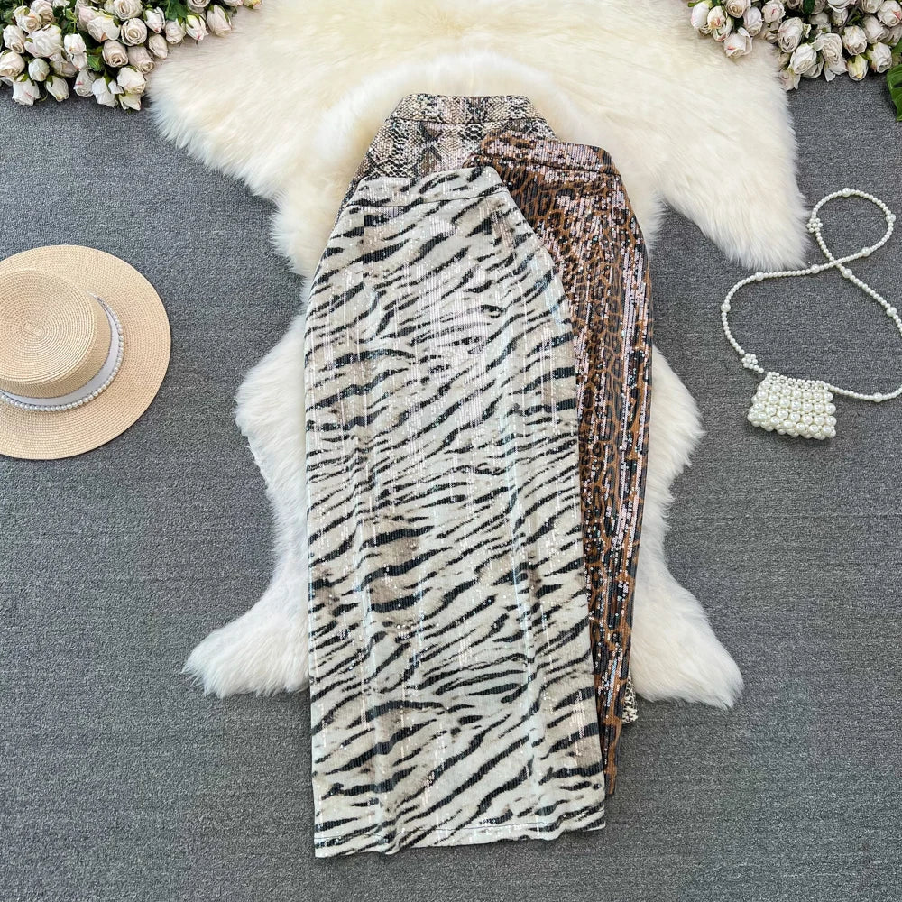 Levoire | Jupe En Simili Cuir Imprimé Léopard Pour Un Look Sauvage Et Moderne