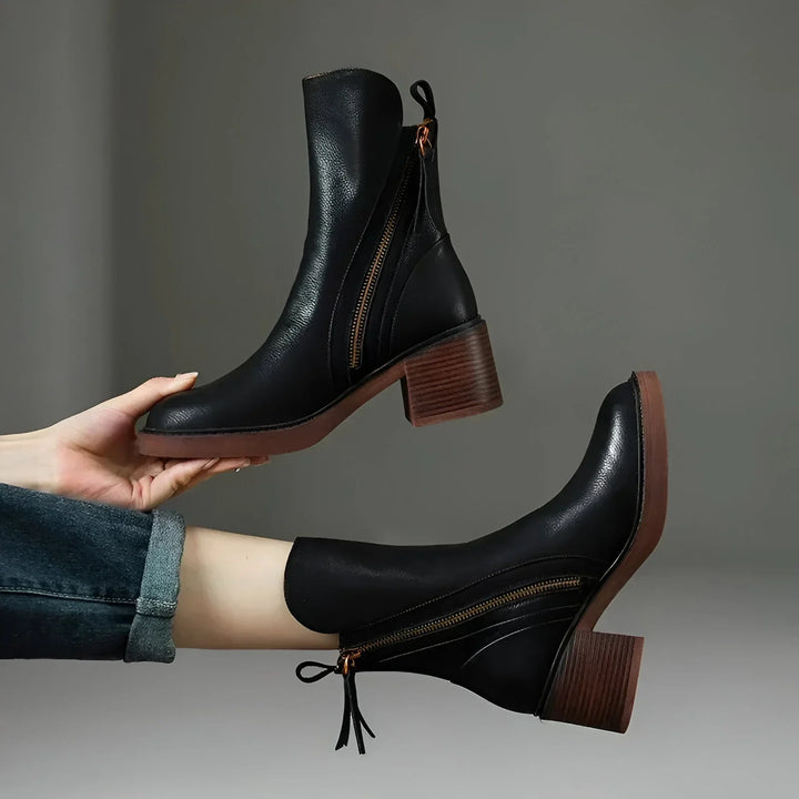 Levoire | Mukavat Bottes En Cuir Pour Le Quotidien Musta (Prochainement épuisé)