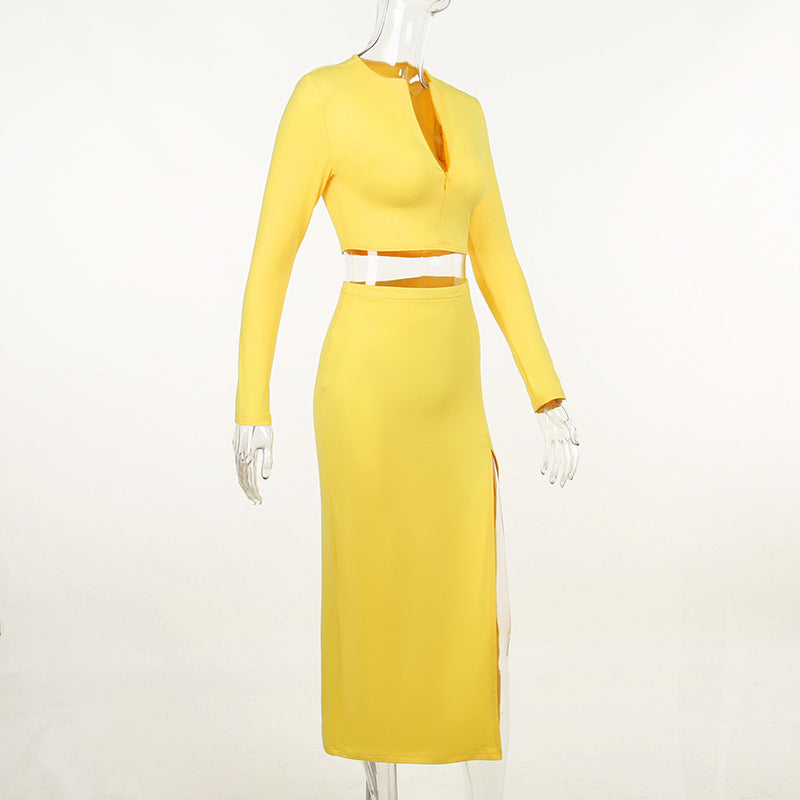 Levoire | Midi Dress With Long Sleeves And V Neck