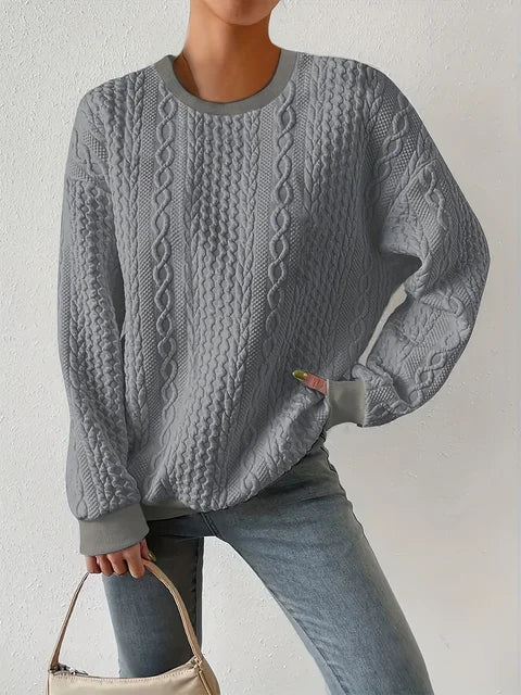 Levoire | Col Rond Sweatshirt À Manches Longues Gris