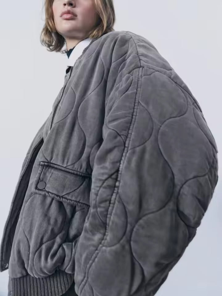 Levoire | Grande Taille Veste Bombardier Avec Design Doublé Pour Femmes