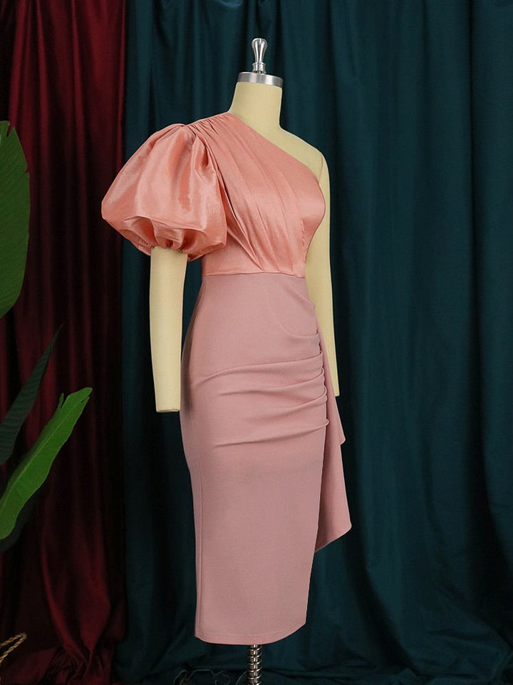 Levoire | En-Épaule Sans Manches Bodycon Midi Robe