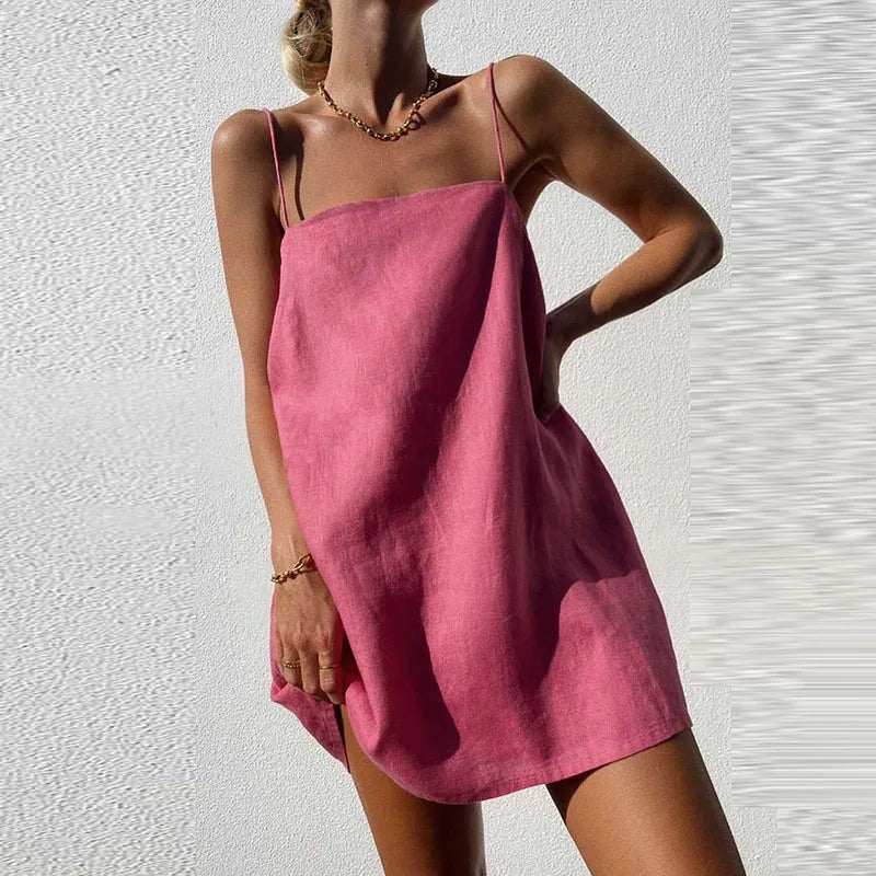 Levoire | Robe Mini Été Pour Femmes Alyssa Rosa