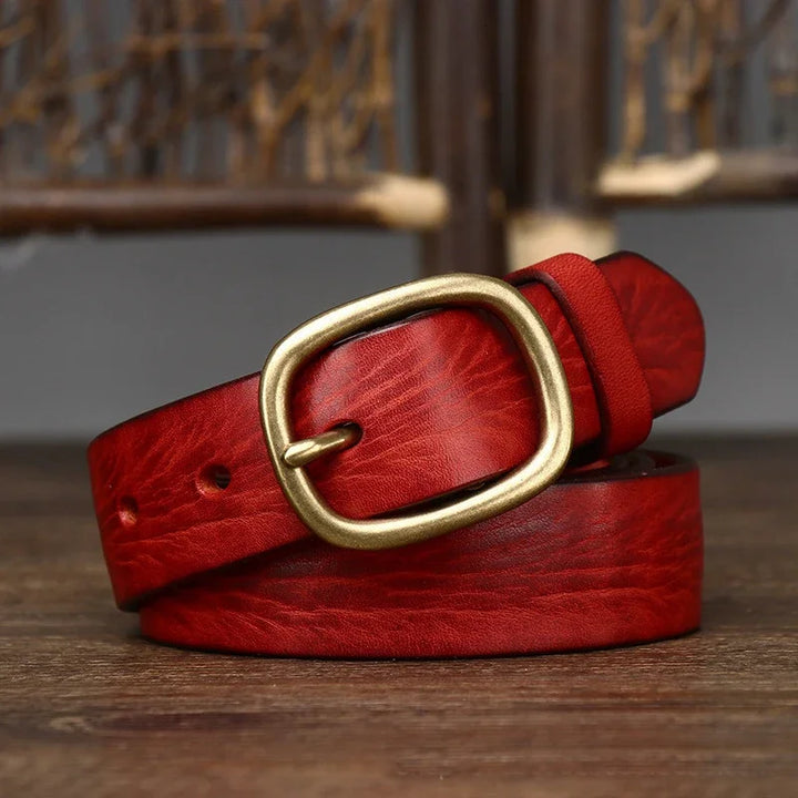 Levoire | Ceinture en cuir pour femmes au look élégant Rot