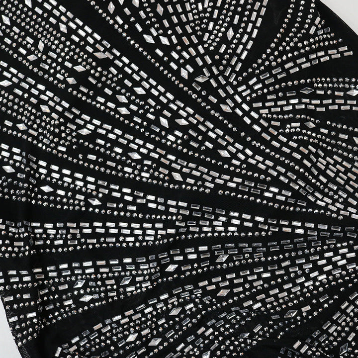 Levoire | Cristal Épaule Haut Fente Latérale Maxi Robes