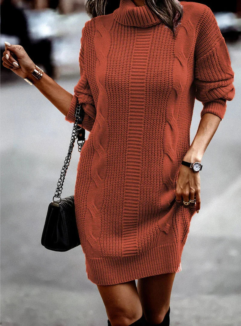 Levoire | Robe D'Hiver Chaude Rouge orange