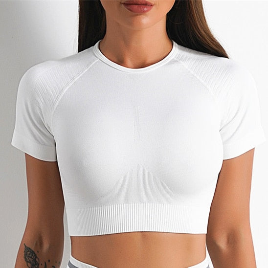 Levoire | Top Sport Avec Manches Courtes Blanc