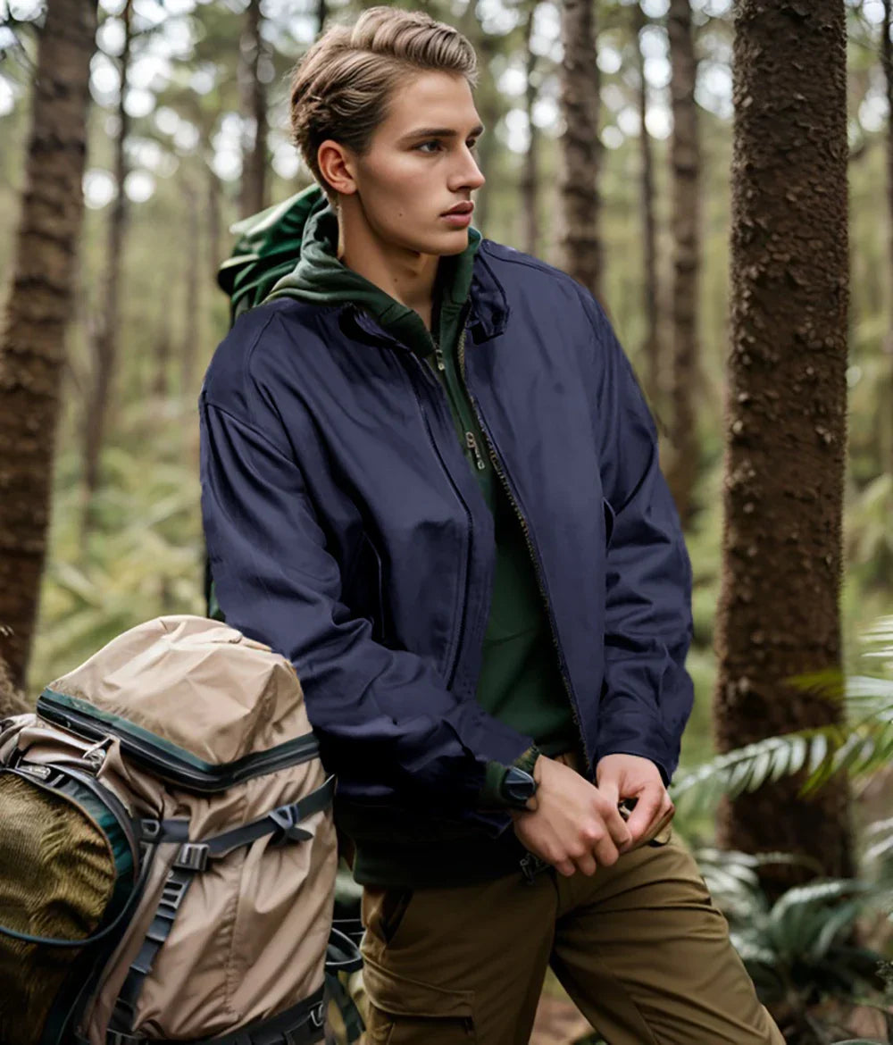 Levoire | Chic Manteau D'Automne Pour Hommes Bleu marine