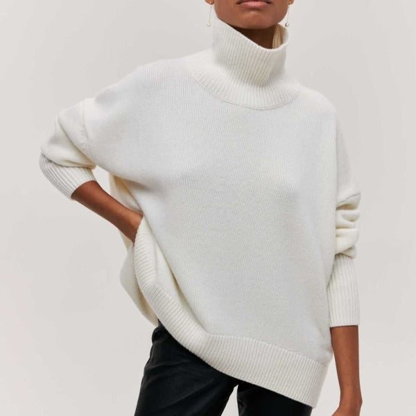 Levoire | Pull À Col Haut Pour Femmes Blanc