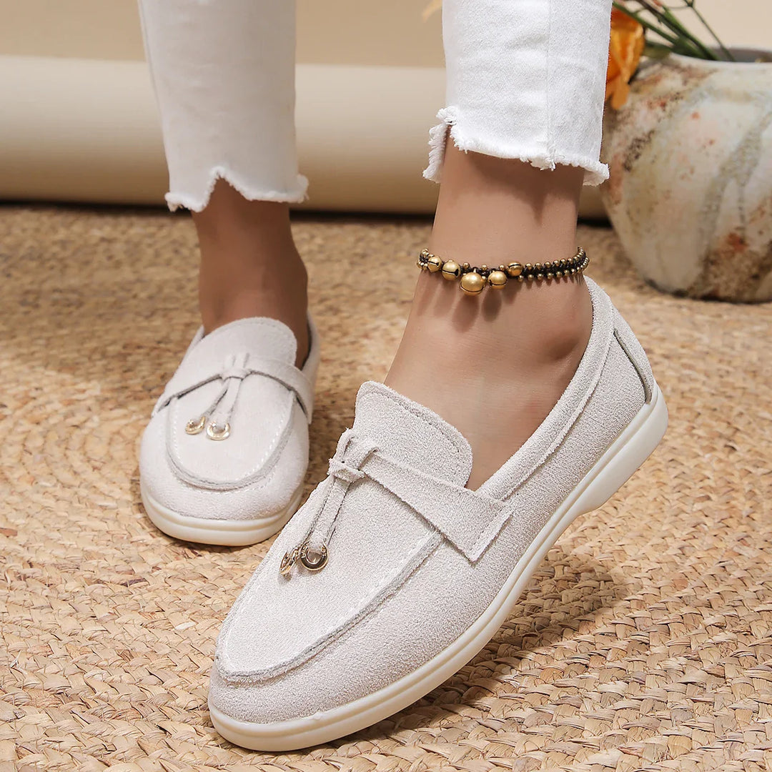 Levoire | Chaussons En Cuir Pour Femmes Pour L'Automne Et Le Printemps Beige