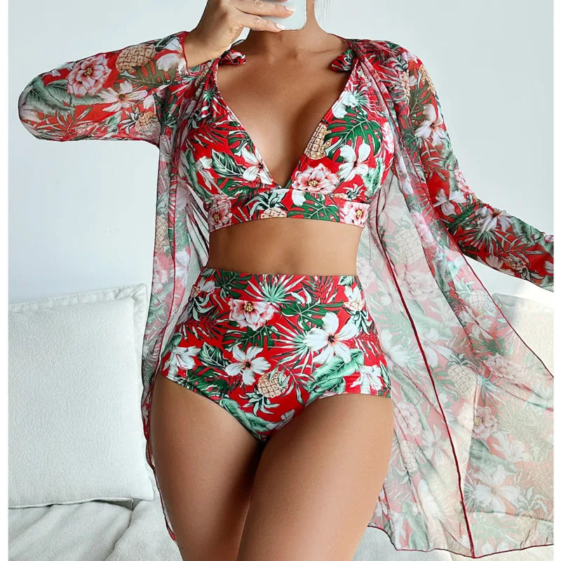 Levoire | Ensemble Bikini Push-Up Pour Femme Rouge