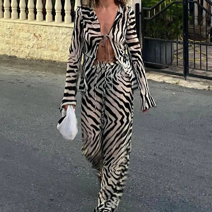 Levoire | Ensemble De Plage Avec Motif Zebra
