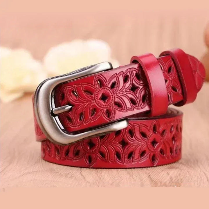 Levoire | Ceinture En Cuir Pour Femmes Rot 115cm