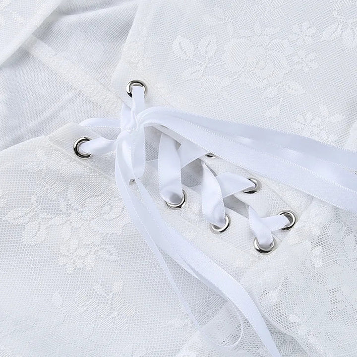 Levoire | Robe Mini Dos Nu En Dentelle Sans Bretelles