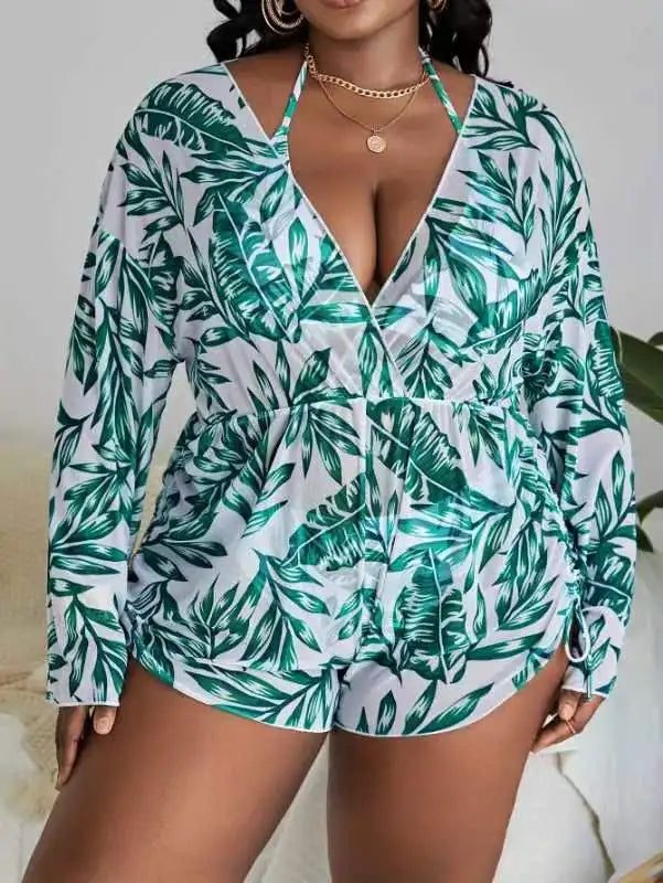 Levoire | Maillot De Bain Push-Up Plus-Size Vert