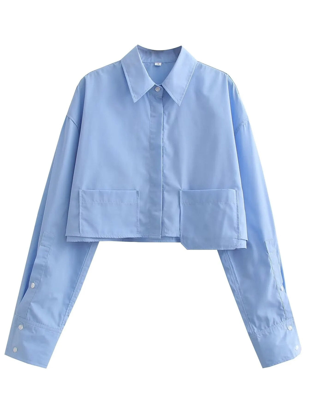 Levoire | Chemisier Court Grande Taille Bleu