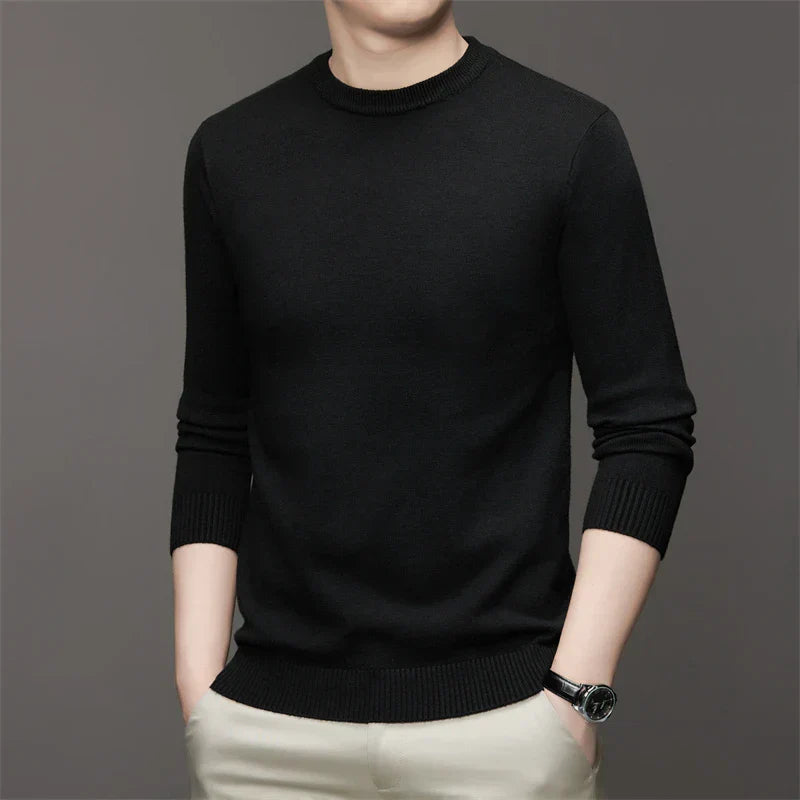 Levoire | Pull Décontracté Et Stylé Pour Hommes Avec Col Rond Noir