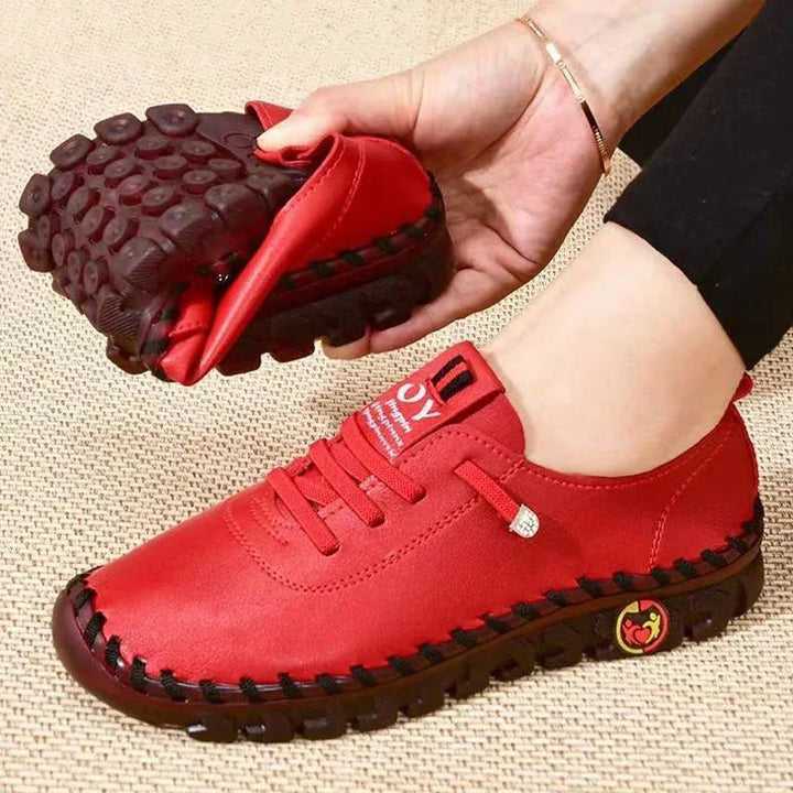 Levoire | Baskets Femme Cuir Confort Rouge