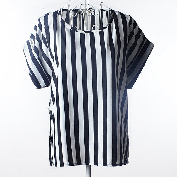 Levoire | Klara T-Shirt En Coton Pour Femmes - Un T-Shirt D'Été Et Joyeux Noir et blanc rayé