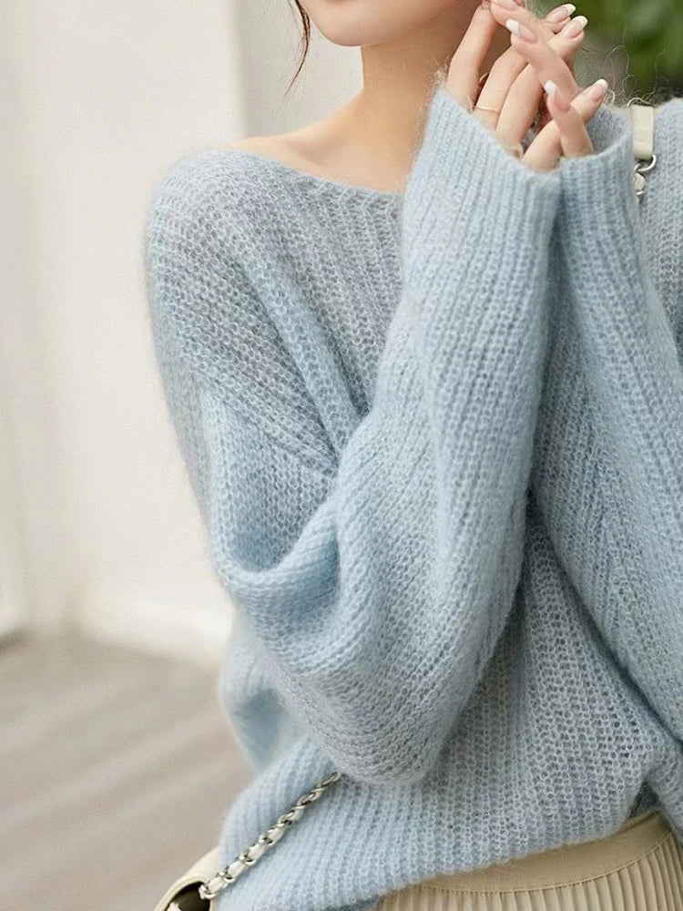 Levoire | Pull Décontracté Avec Sensation De Cachemire Bleu Taille unique