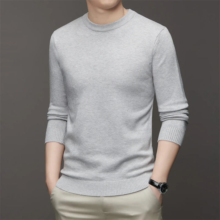 Levoire | Pull Décontracté Et Stylé Pour Hommes Avec Col Rond Gris clair