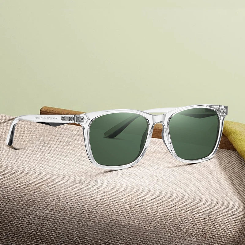 Levoire | Lunettes De Soleil Classiques Avec Monture Transparente Pour Femmes Vert transparent