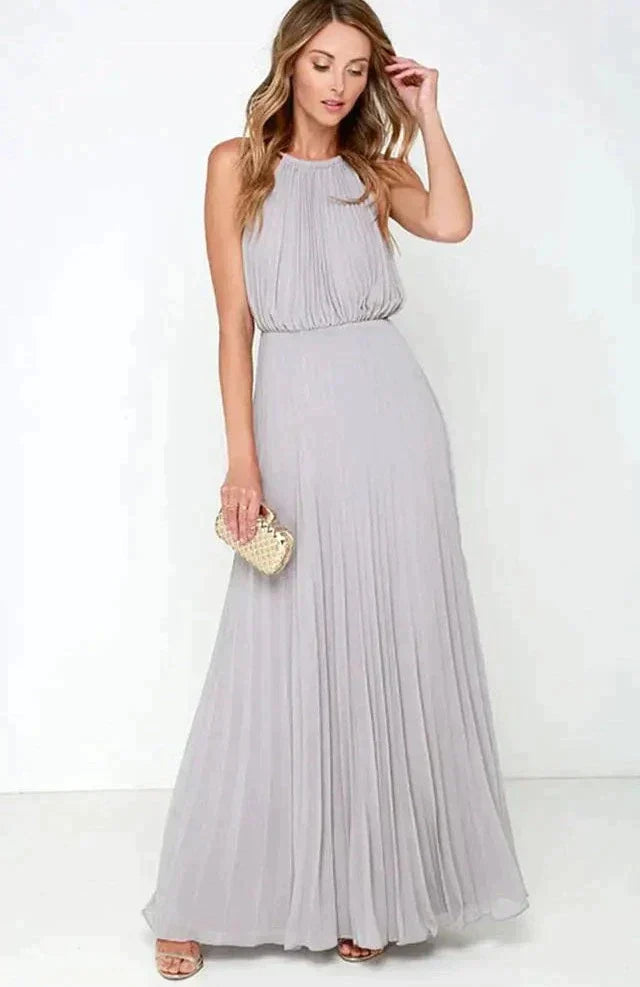 Levoire | Robe À Dos Nu Sans Manches Gris