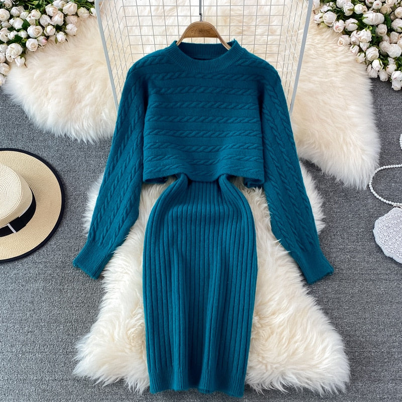 Levoire | Ensemble Confortable Élégant, Chaud & Stylé Bleu foncé