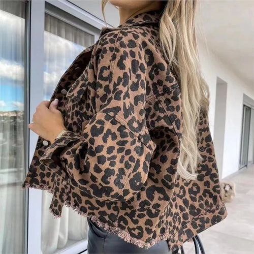 Levoire | Veste En Jean À Motif Léopard