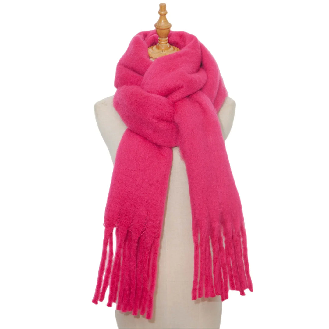 Levoire | Écharpe De Luxe En Cachemire Pour Femme Avec Franges Rosenrot