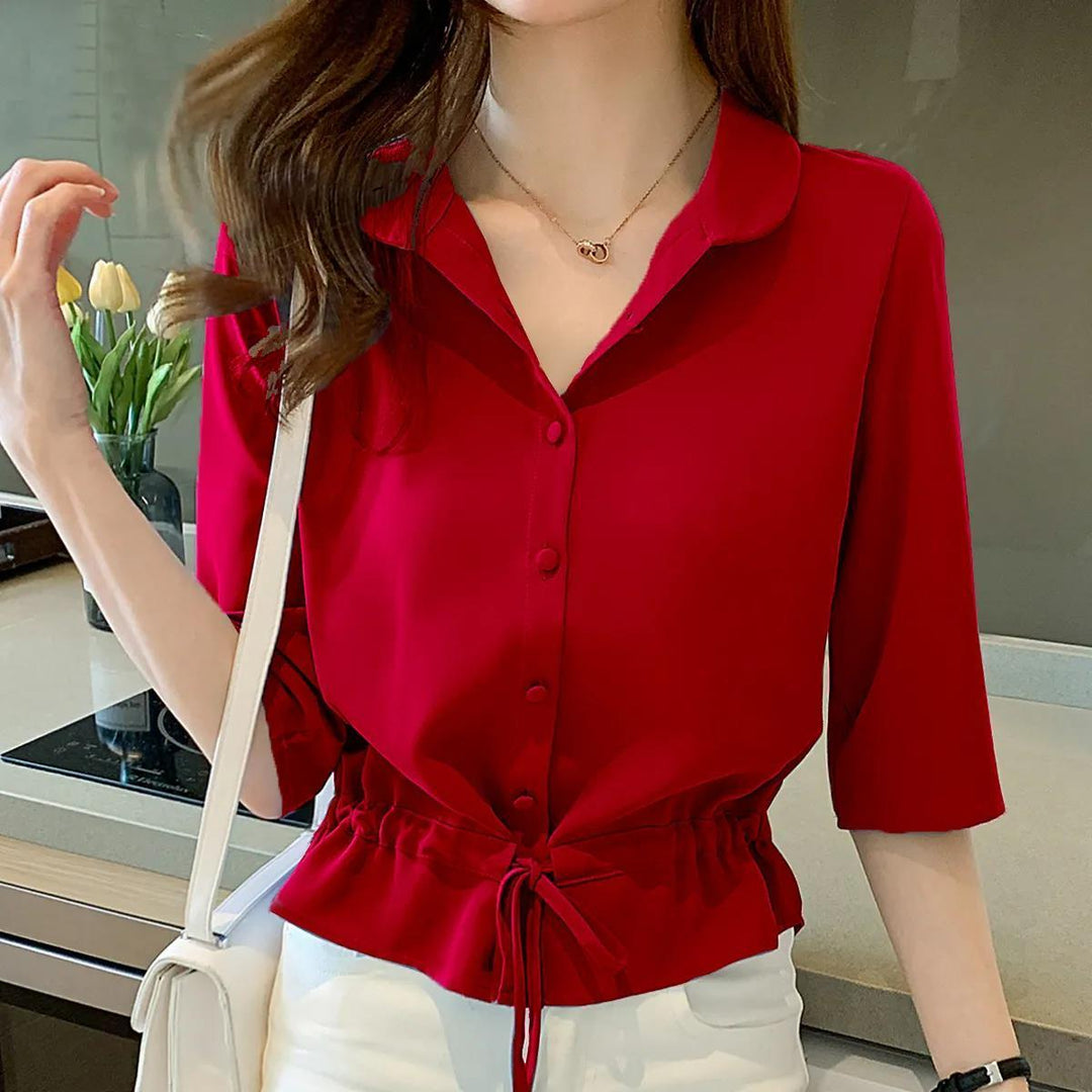 Levoire | Blouse Détaillée Pour Femmes Rouge