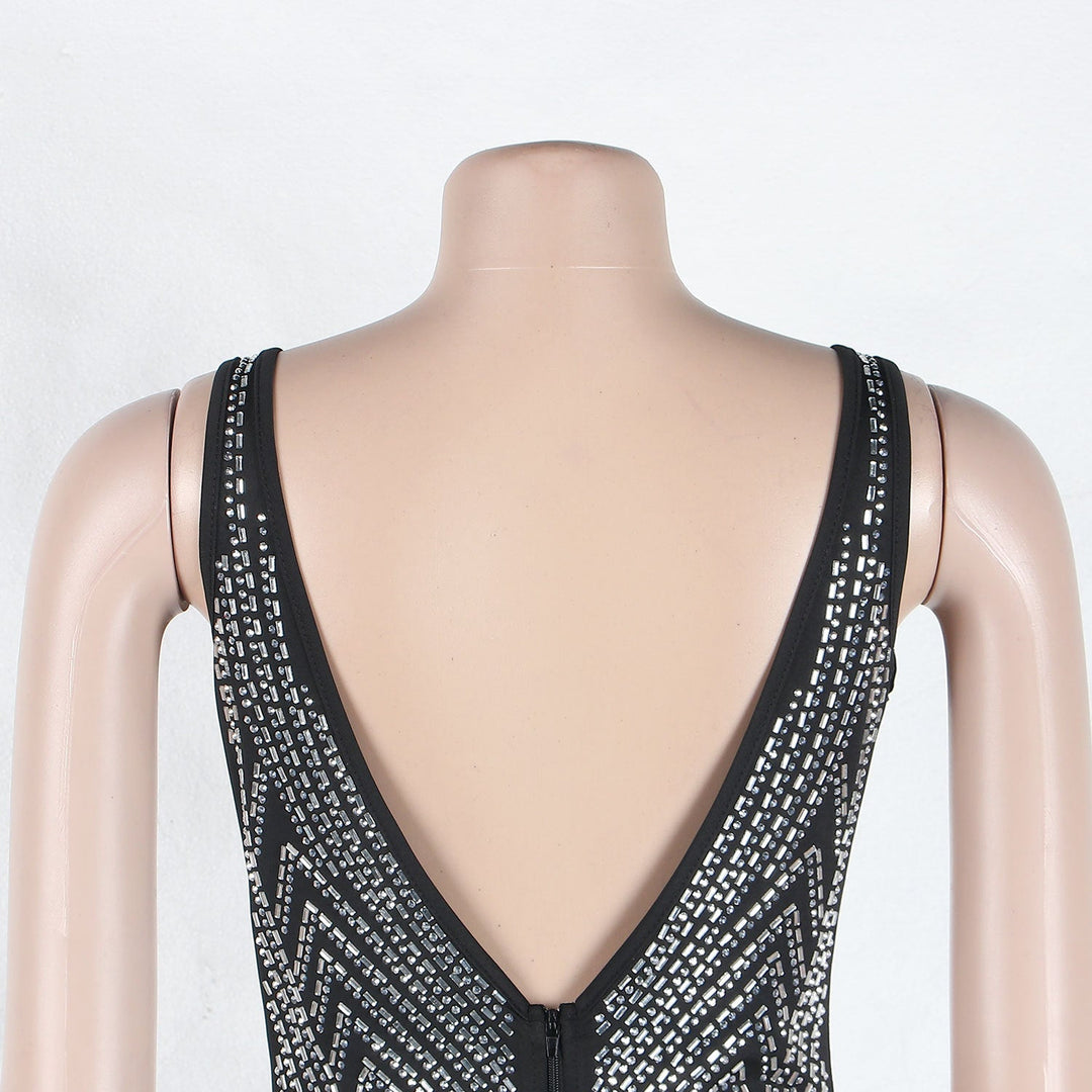 Levoire | Robe Maxi V En Cristal Dyp