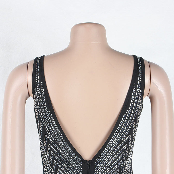 Levoire | Robe Maxi V En Cristal Dyp