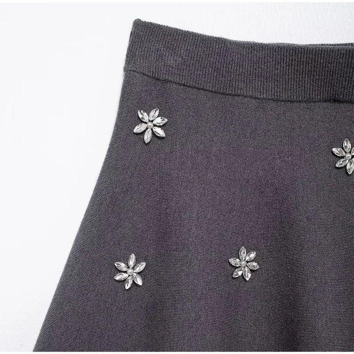 Levoire | Robe Courte Avec Tricot Et Strass