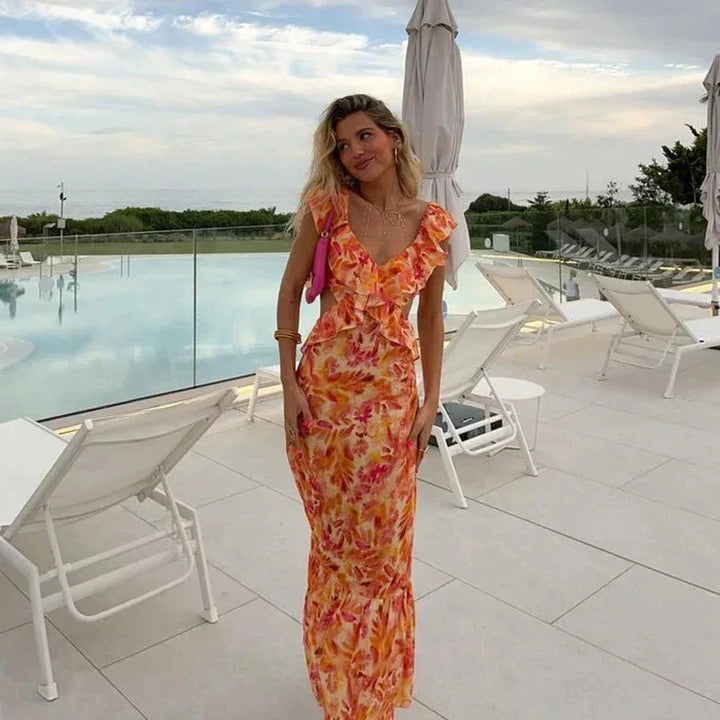 Levoire | Robe dos nu élégante Orange