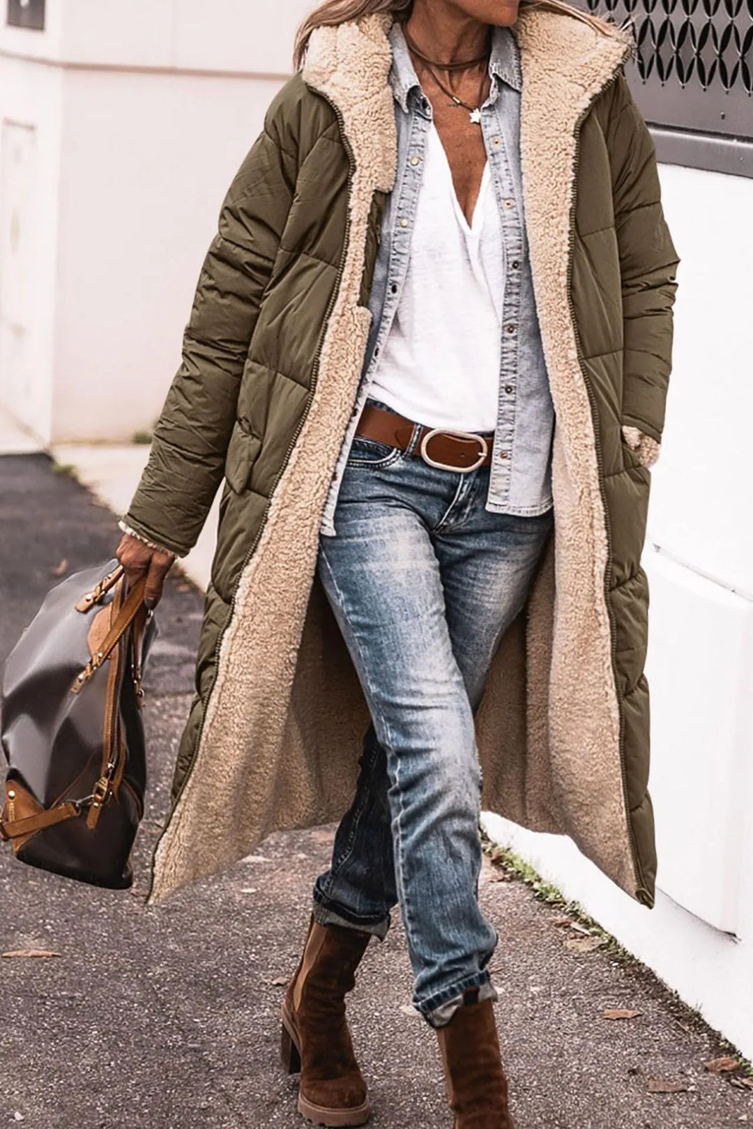 Levoire | Parka en polaire Vert armée