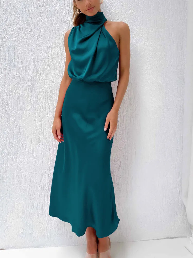 Levoire | Élégante Robe De Soirée En Velours Bleu