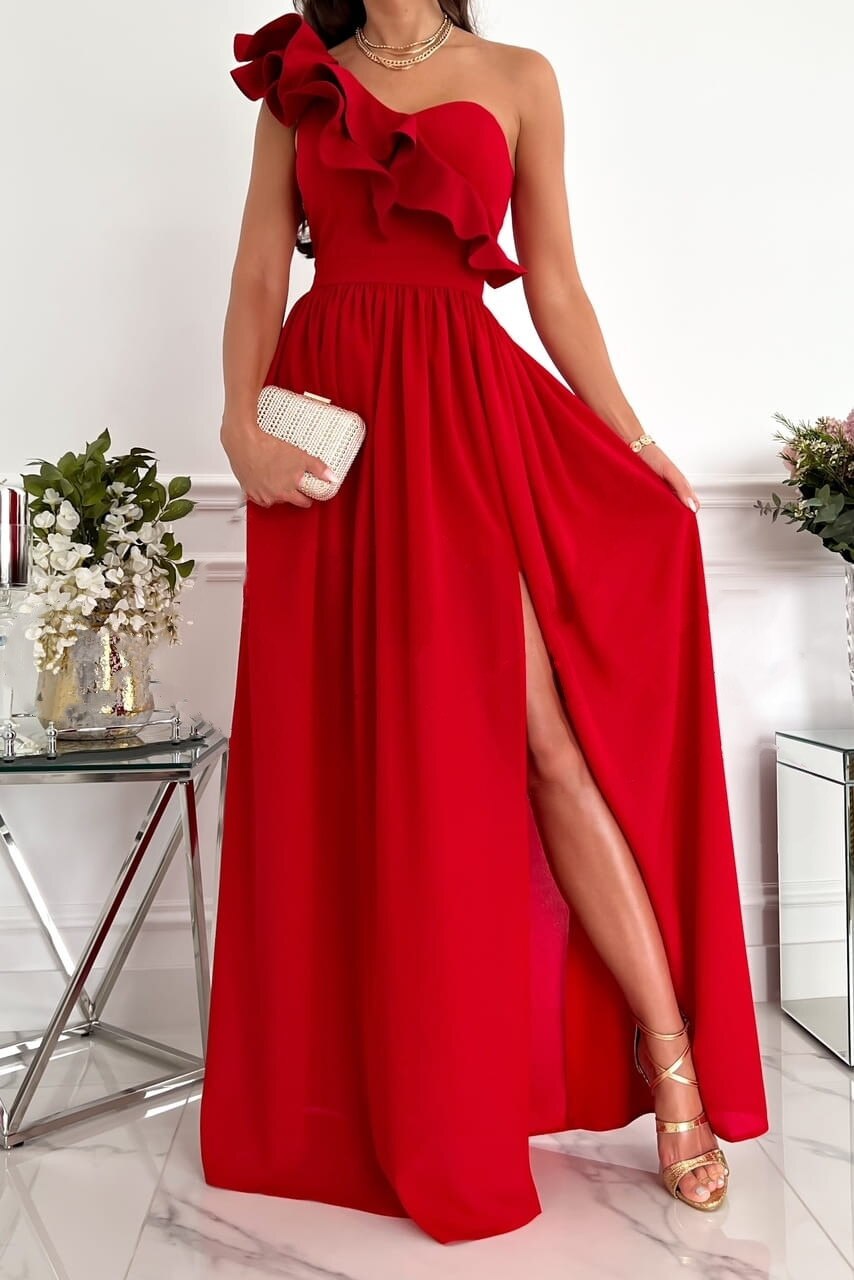 Levoire | Robe Maxi Élégante À Une Épaule Rot