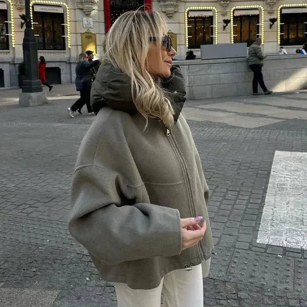 Levoire | Veste Élégante Pour Femme Avec Capuche Vert