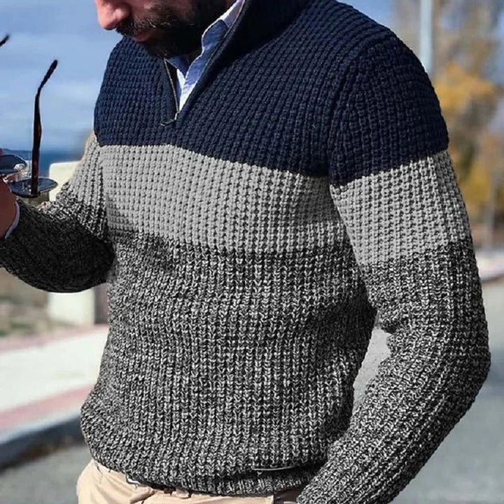 Levoire | Pull Long À Col Zippé Gris