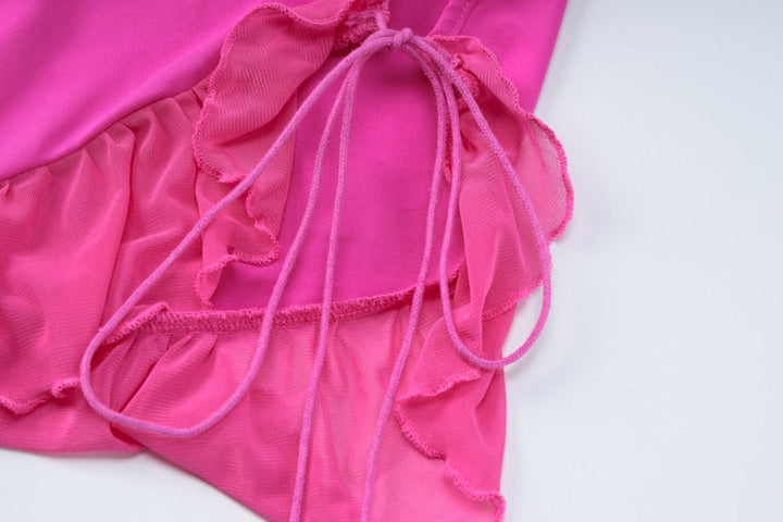 Levoire | En Épaule Découpe Arrière Pour Robes Mini À Volants