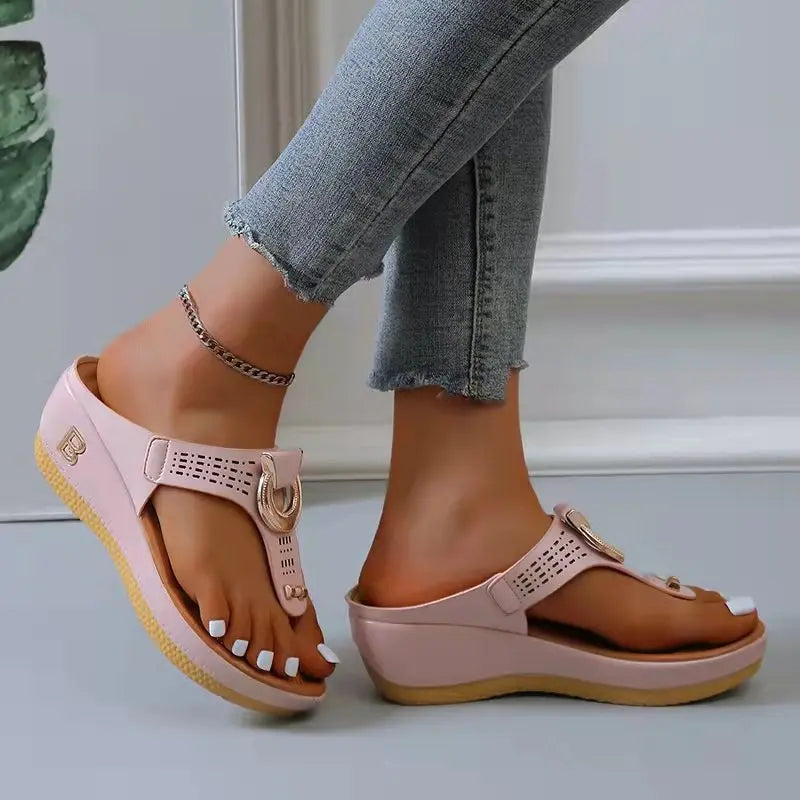 Levoire | Chaussures D'Été, Grandes Semelles Compensées, Antidérapantes, Chaussures De Plage Confortables