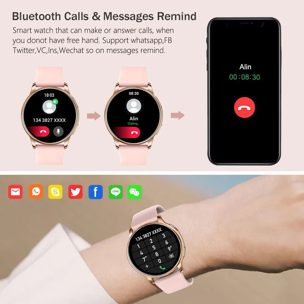 Levoire | Montre Connectée Bluetooth Avec Fonction Vocale Pour Femmes