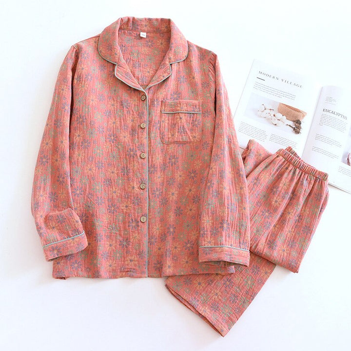 Levoire | Pyjama Complet En Crêpe De Coton Rose clair