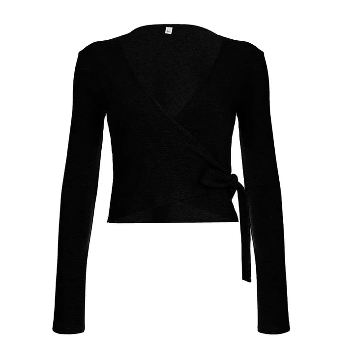 Levoire | Top À Nouer Avec Manches Longues Noir